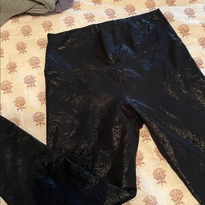 Aerie Black Patterned Leggings